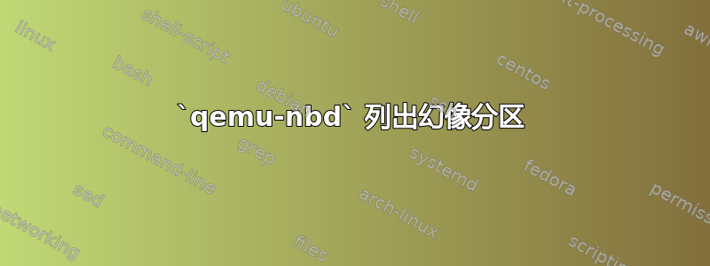 `qemu-nbd` 列出幻像分区