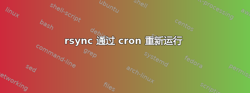 rsync 通过 cron 重新运行