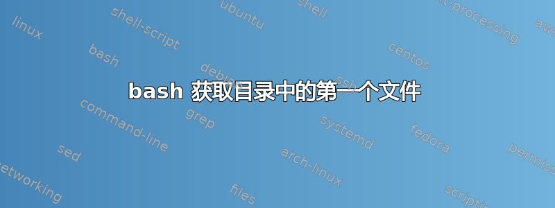 bash 获取目录中的第一个文件