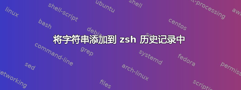 将字符串添加到 zsh 历史记录中