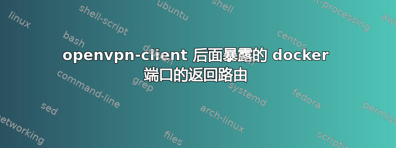 openvpn-client 后面暴露的 docker 端口的返回路由