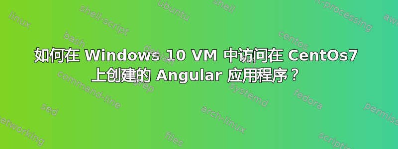 如何在 Windows 10 VM 中访问在 Ce​​ntOs7 上创建的 Angular 应用程序？