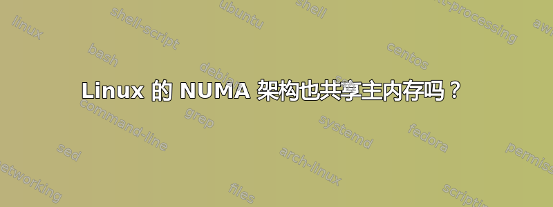 Linux 的 NUMA 架构也共享主内存吗？