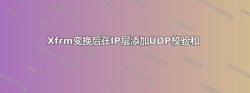 Xfrm变换后在IP层添加UDP校验和