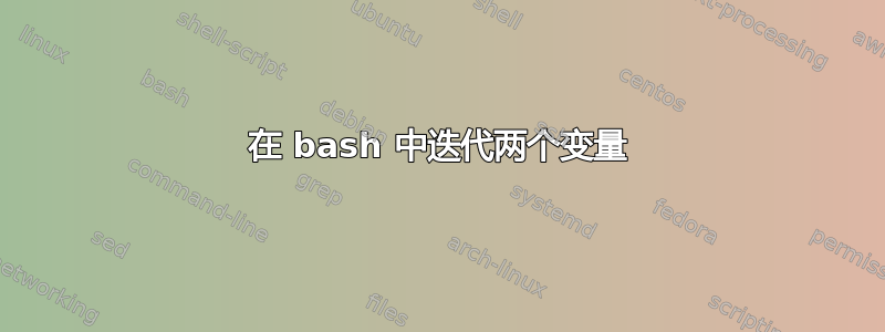 在 bash 中迭代两个变量