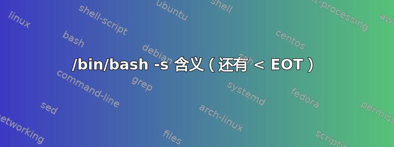 /bin/bash -s 含义（还有 < EOT）