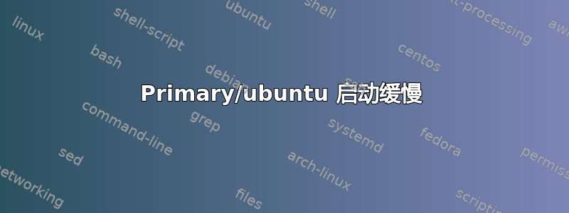 Primary/ubuntu 启动缓慢