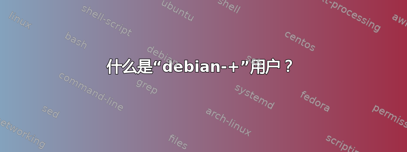 什么是“debian-+”用户？