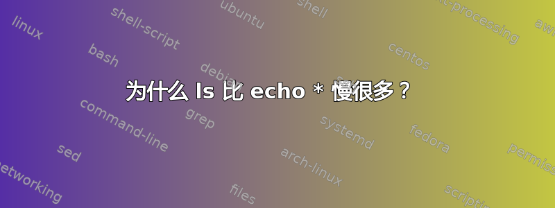 为什么 ls 比 echo * 慢很多？ 