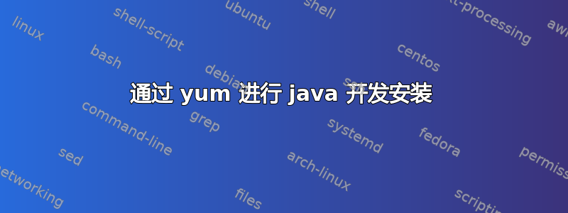 通过 yum 进行 java 开发安装