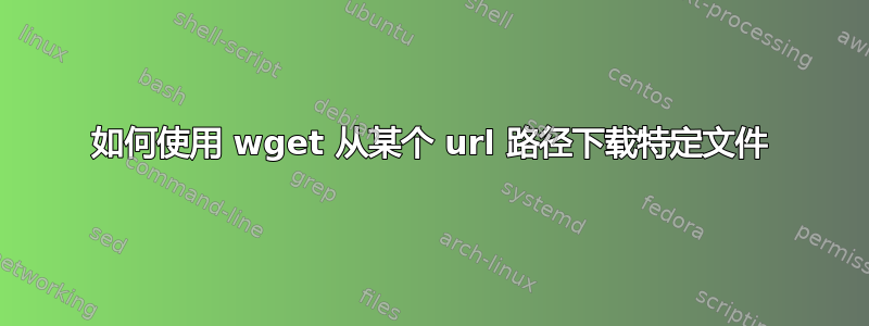 如何使用 wget 从某个 url 路径下载特定文件