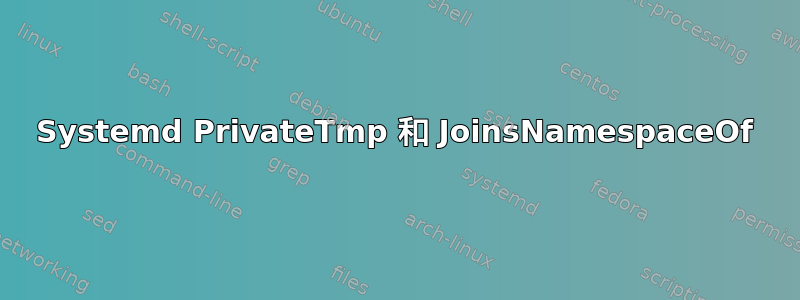 Systemd PrivateTmp 和 JoinsNamespaceOf