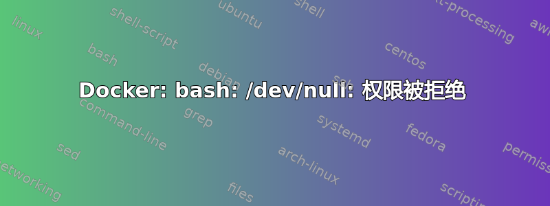 Docker: bash: /dev/null: 权限被拒绝