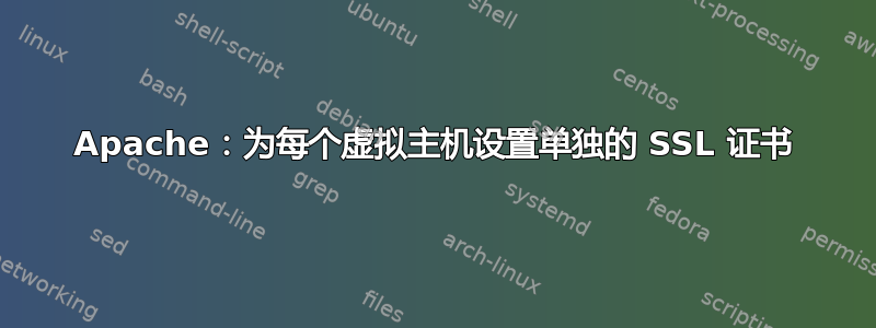 Apache：为每个虚拟主机设置单独的 SSL 证书