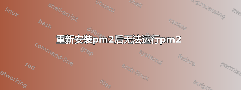 重新安装pm2后无法运行pm2