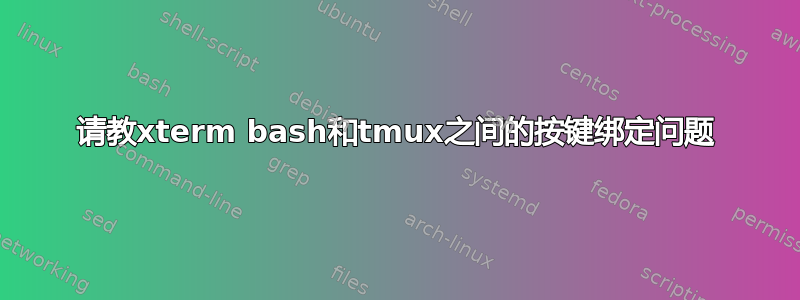 请教xterm bash和tmux之间的按键绑定问题