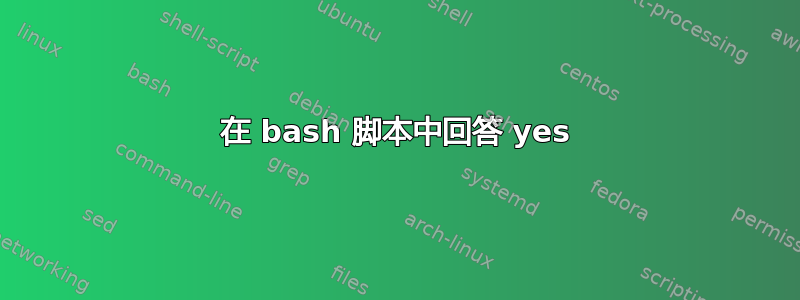 在 bash 脚本中回答 yes