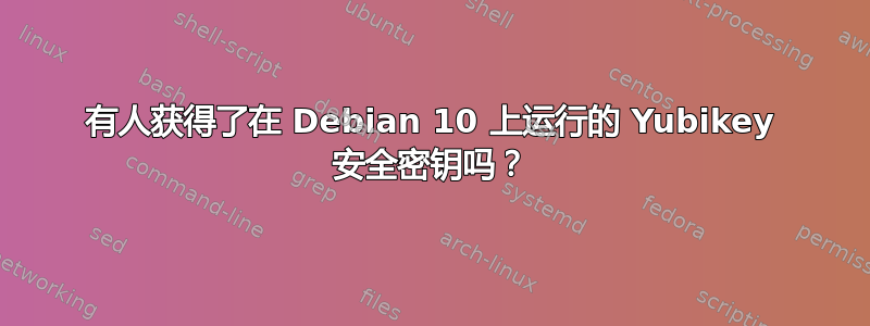 有人获得了在 Debian 10 上运行的 Yubikey 安全密钥吗？