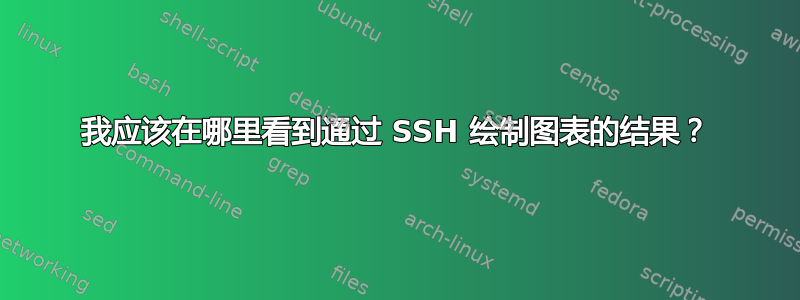 我应该在哪里看到通过 SSH 绘制图表的结果？