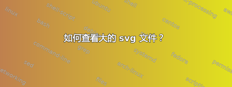 如何查看大的 svg 文件？