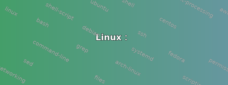 Linux：