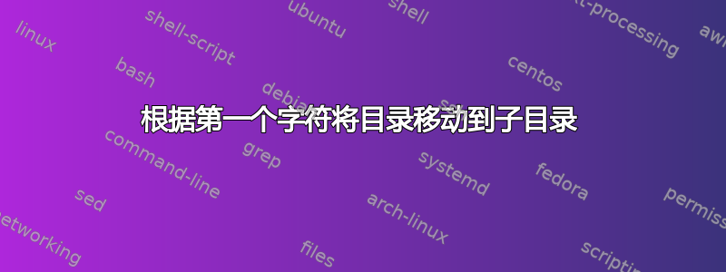 根据第一个字符将目录移动到子目录