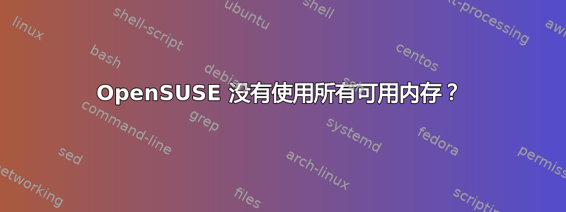 OpenSUSE 没有使用所有可用内存？