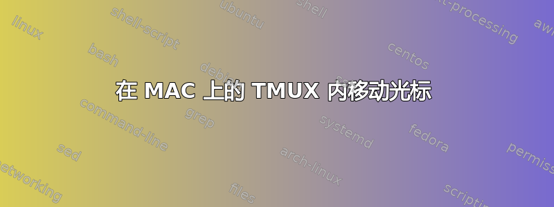 在 MAC 上的 TMUX 内移动光标