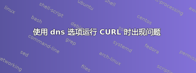 使用 dns 选项运行 CURL 时出现问题