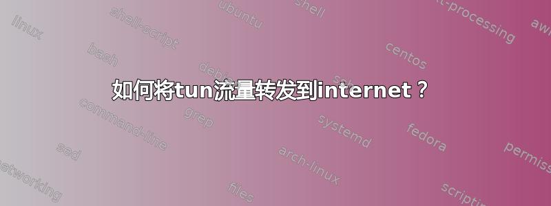 如何将tun流量转发到internet？