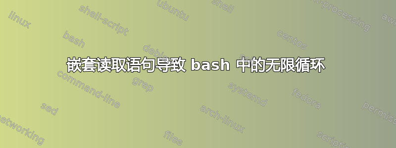 嵌套读取语句导致 bash 中的无限循环