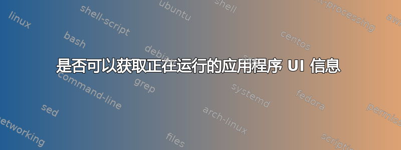 是否可以获取正在运行的应用程序 UI 信息