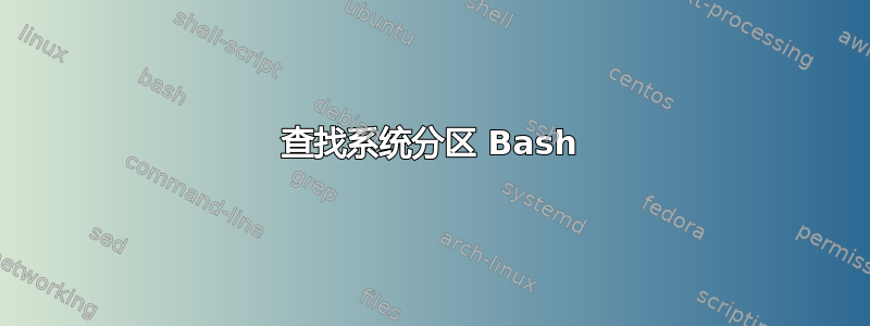 查找系统分区 Bash