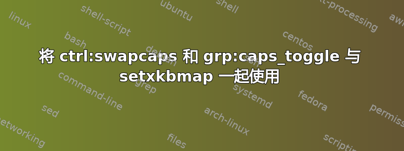 将 ctrl:swapcaps 和 grp:caps_toggle 与 setxkbmap 一起使用