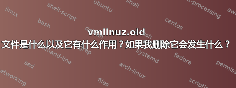 vmlinuz.old 文件是什么以及它有什么作用？如果我删除它会发生什么？