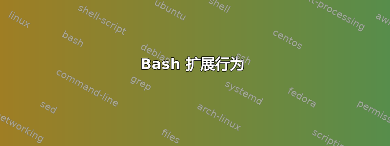 Bash 扩展行为