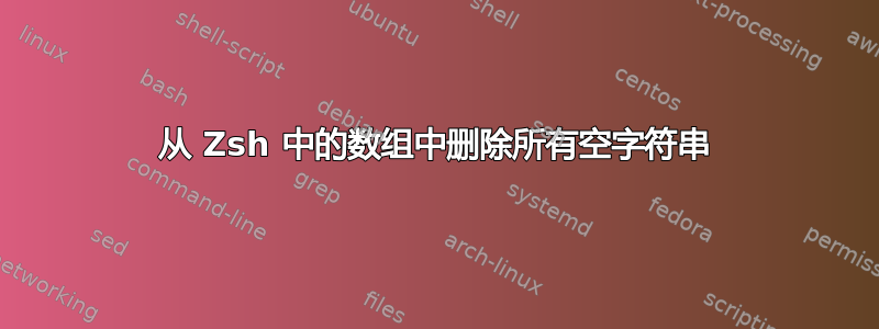 从 Zsh 中的数组中删除所有空字符串