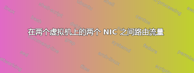 在两个虚拟机上的两个 NIC 之间路由流量