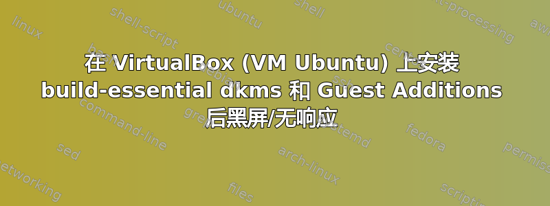 在 VirtualBox (VM Ubuntu) 上安装 build-essential dkms 和 Guest Additions 后黑屏/无响应