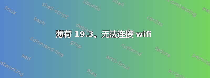 薄荷 19.3。无法连接 wifi