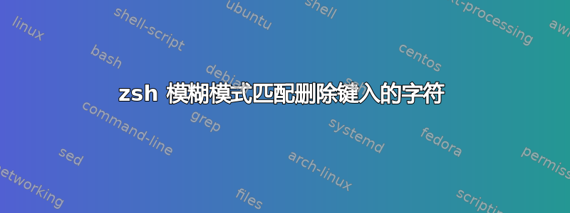 zsh 模糊模式匹配删除键入的字符