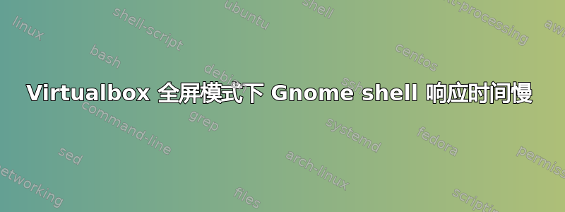 Virtualbox 全屏模式下 Gnome shell 响应时间慢