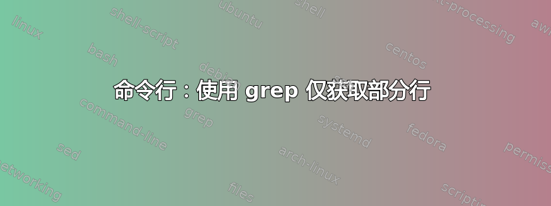 命令行：使用 grep 仅获取部分行