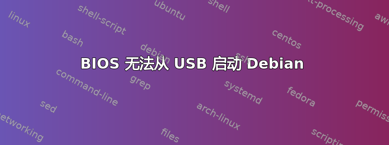 BIOS 无法从 USB 启动 Debian