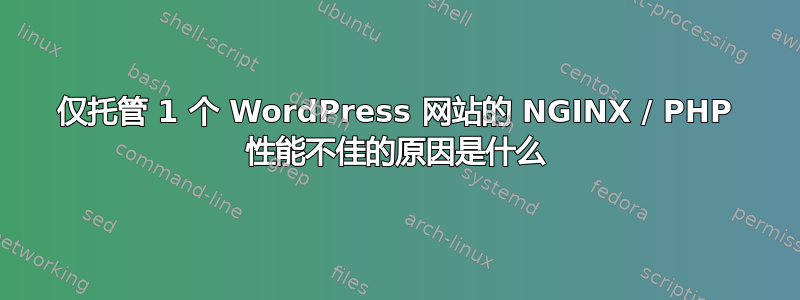 仅托管 1 个 WordPress 网站的 NGINX / PHP 性能不佳的原因是什么