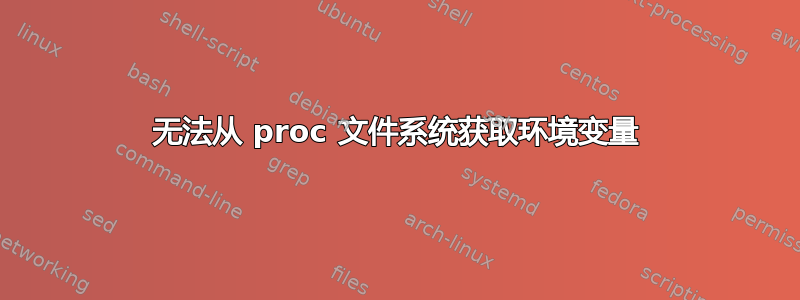 无法从 proc 文件系统获取环境变量