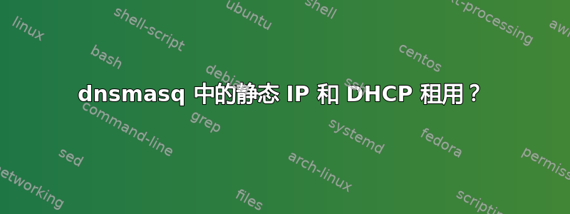 dnsmasq 中的静态 IP 和 DHCP 租用？