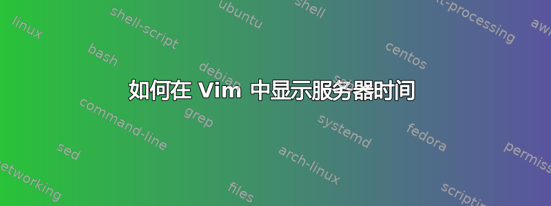 如何在 Vim 中显示服务器时间