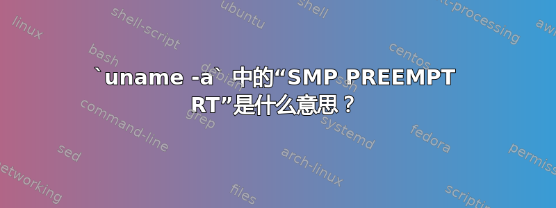 `uname -a` 中的“SMP PREEMPT RT”是什么意思？