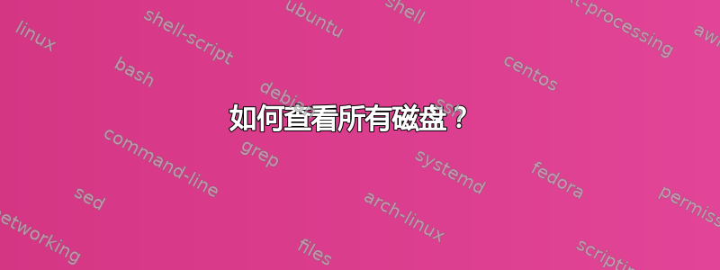 如何查看所有磁盘？ 